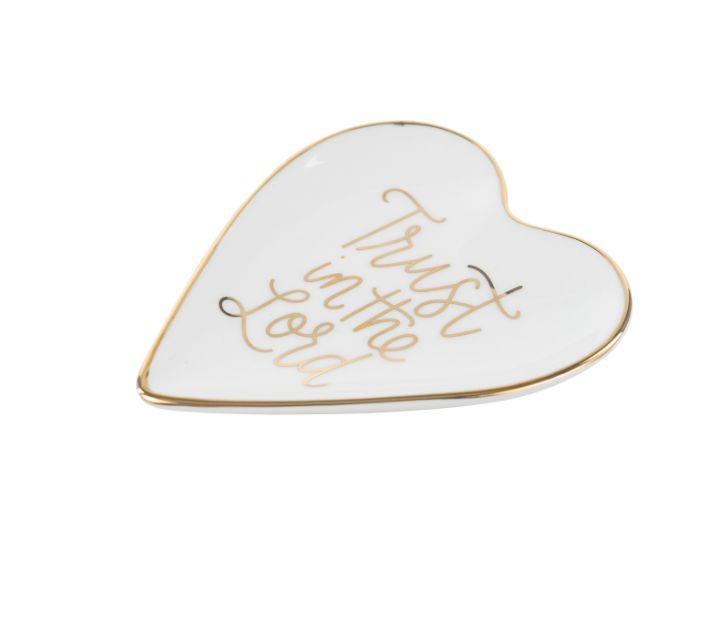 Trust In The Lord Gold Trinket Tray