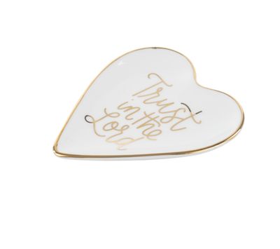 Trust In The Lord Gold Trinket Tray
