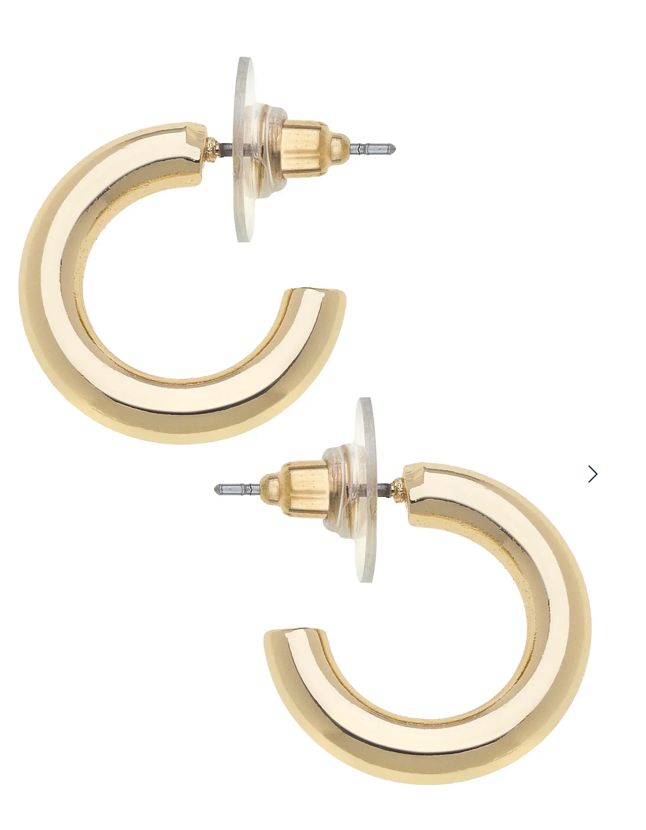 Celia Hoop Earrings | Shiny Gold