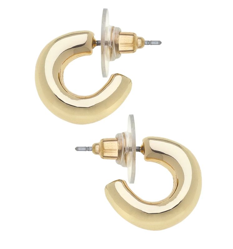 Alison Hoop Earrings | Shiny Gold