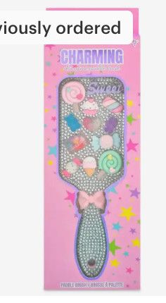 Charming Rhinestone Paddle Brush