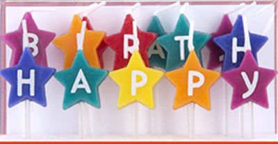 Happy Birthday Star Candles