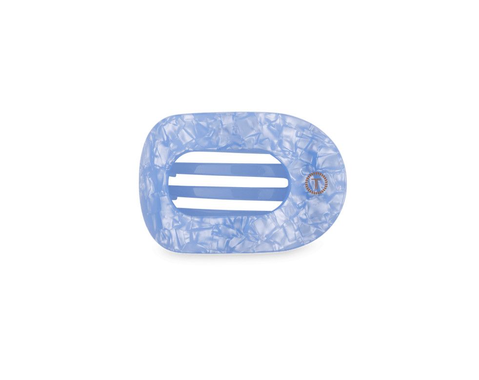 Teleties™ Flat Round Hair Clip | Blue Lagoon, Size: Small