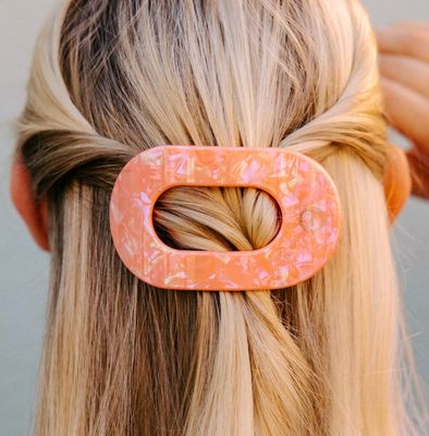 Teleties™ Flat Round Hair Clip | Dreamsicle