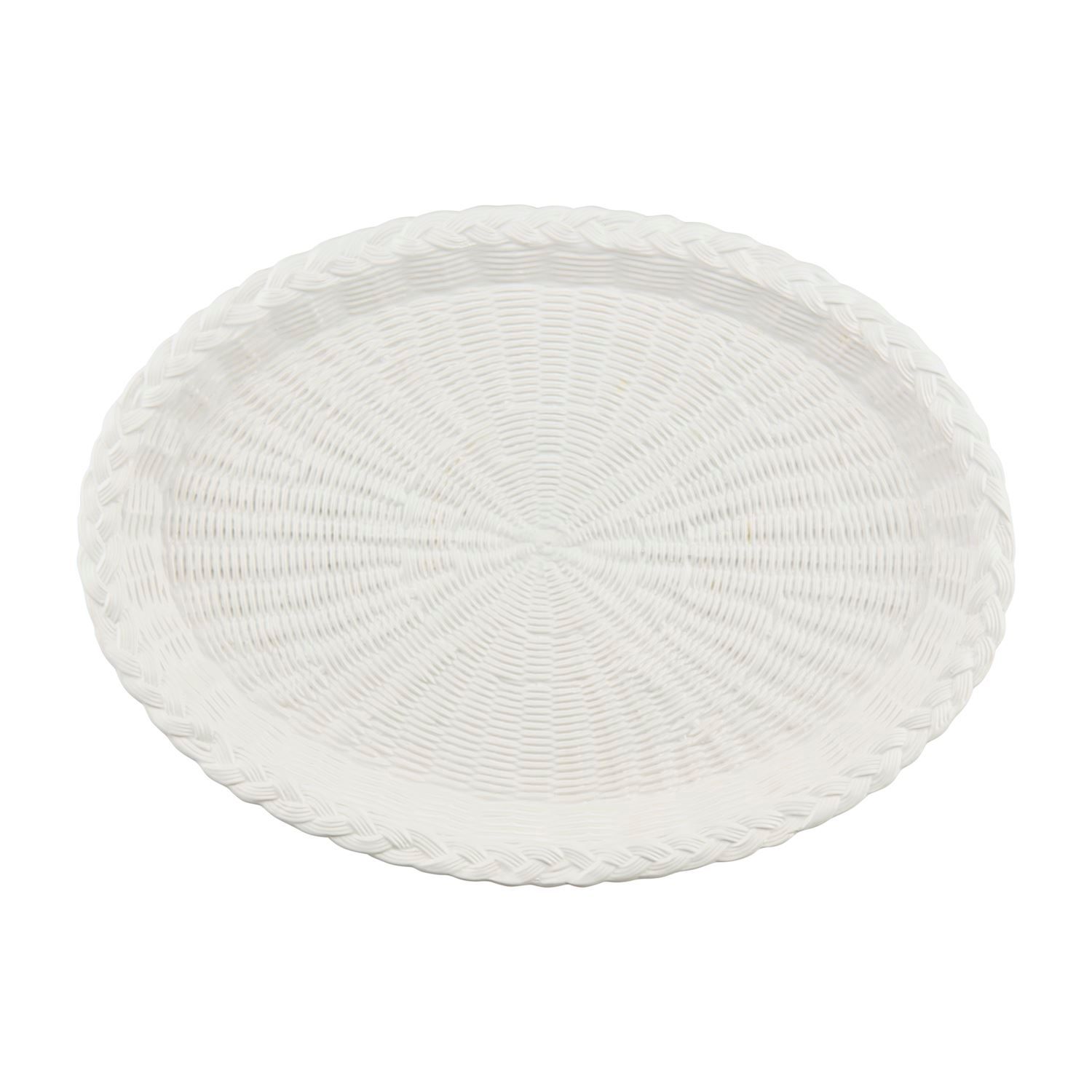 Basket Weave Ceramic Platter