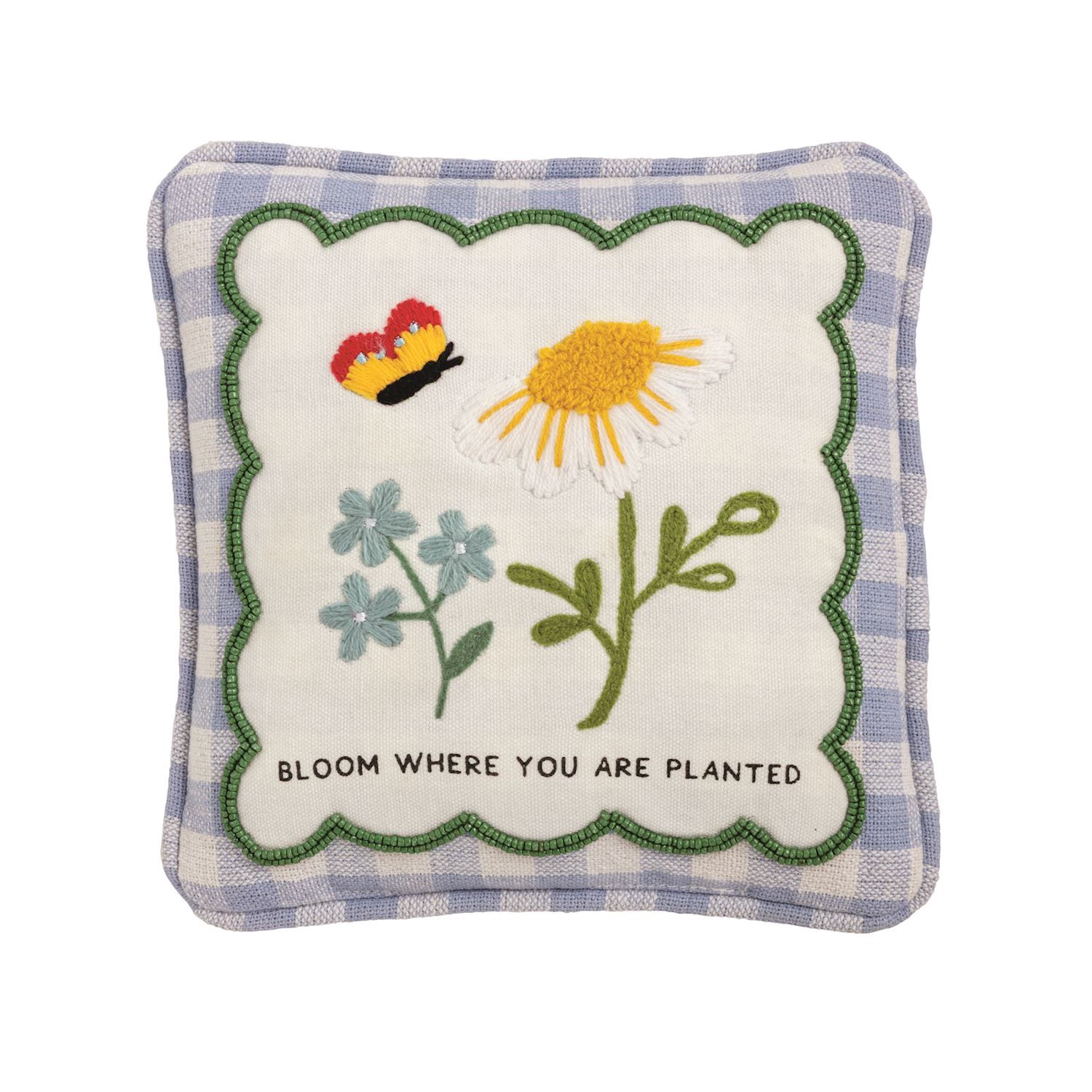 Bloom Where You’re Planted Embellished Pillow