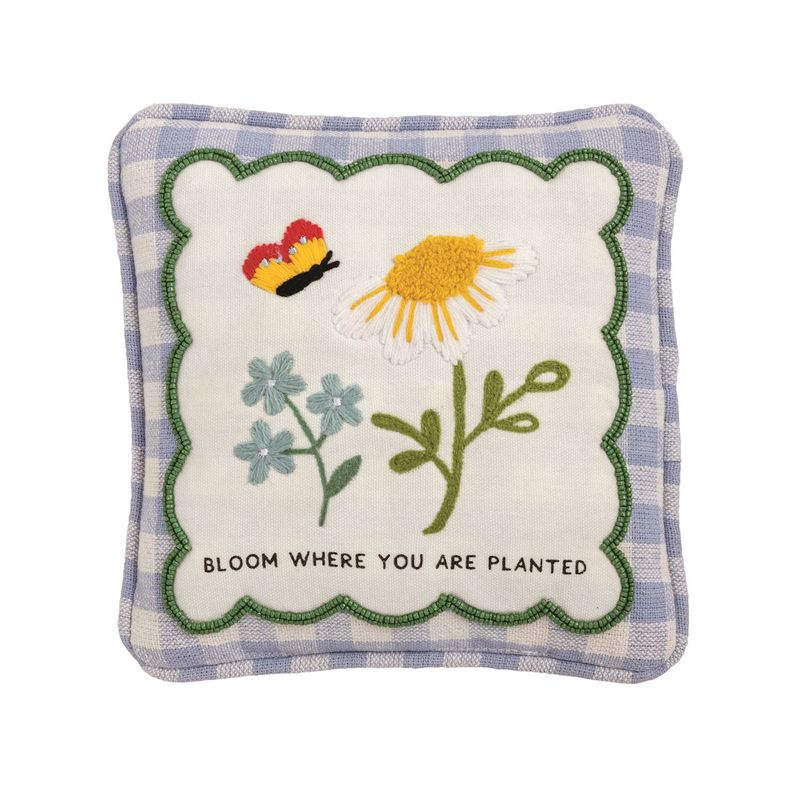 Bloom Where You’re Planted Embellished Pillow