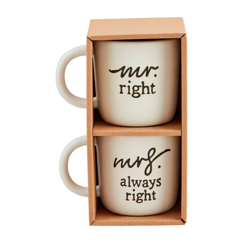 Mr. Right &amp; Mrs. Always Right Ceramic Mug Set