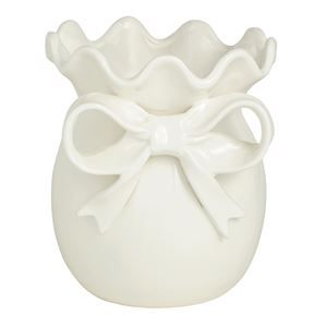 Large Ruffled Bow Vase