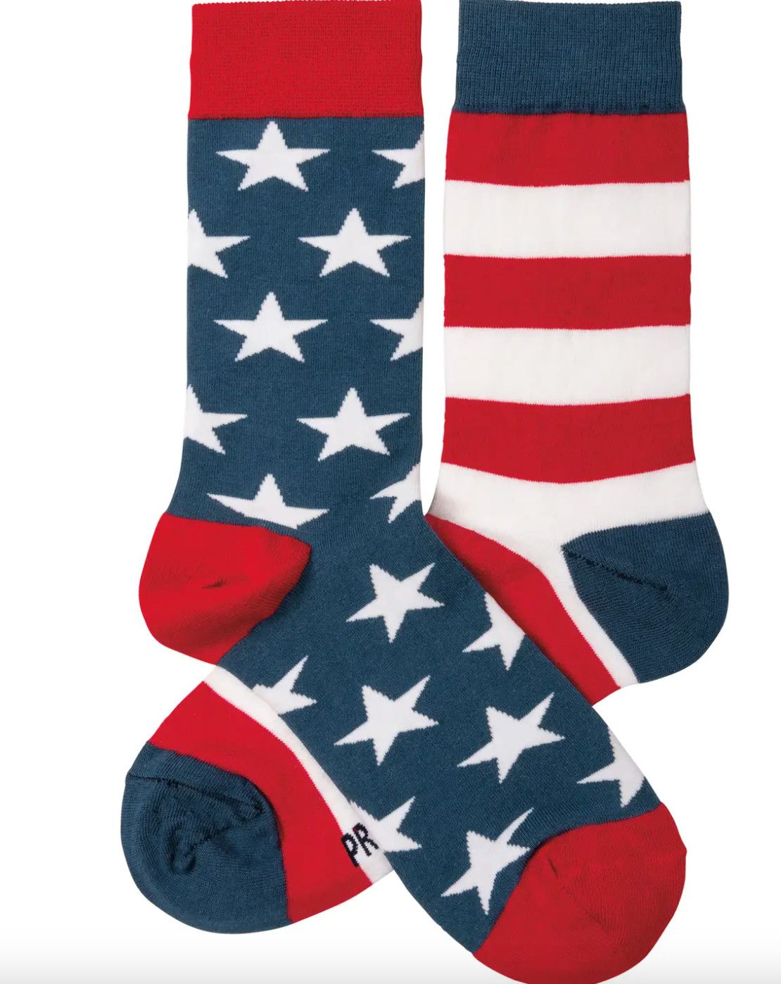 Mismatched Bright Stars &amp; Stripes Socks