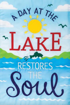 Lake Soul Appliqué Garden Flag