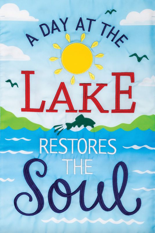 Lake Soul Appliqué Garden Flag
