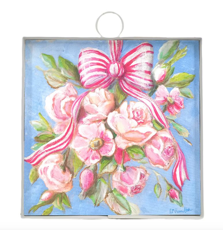 Round Top© Attachment | Mini Hamilton Pink Roses &amp; Ribbons