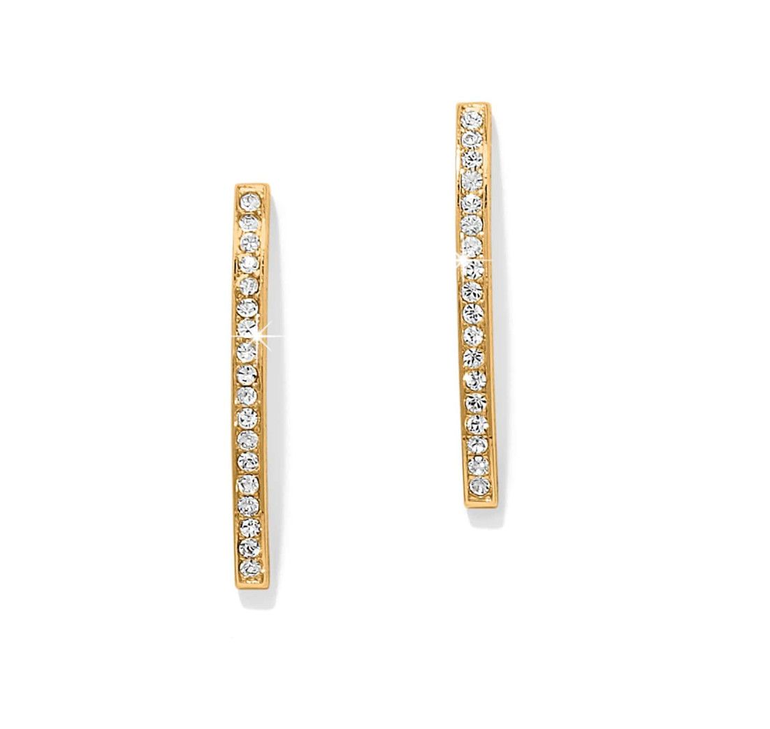 Meridian Geo Bar Post Earrings | Gold