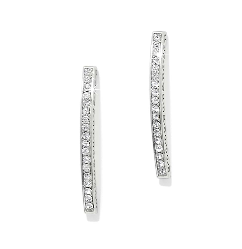Meridian Geo Bar Post Earrings | Silver