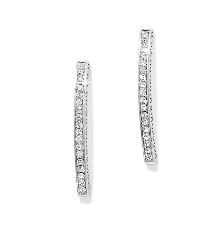 Meridian Geo Bar Post Earrings | Silver