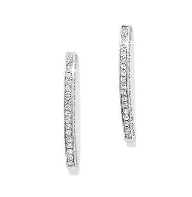 Meridian Geo Bar Post Earrings | Silver