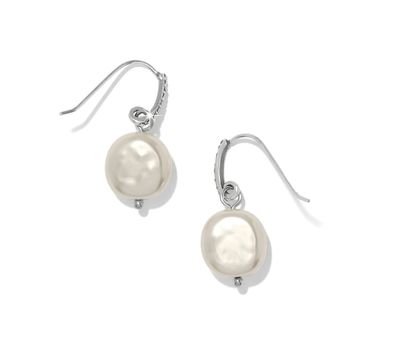 One Heart Pearl French Wire Earrings