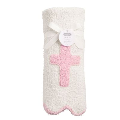 Cross Chenille Blanket | Pink