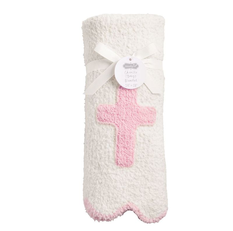 Cross Chenille Blanket | Pink