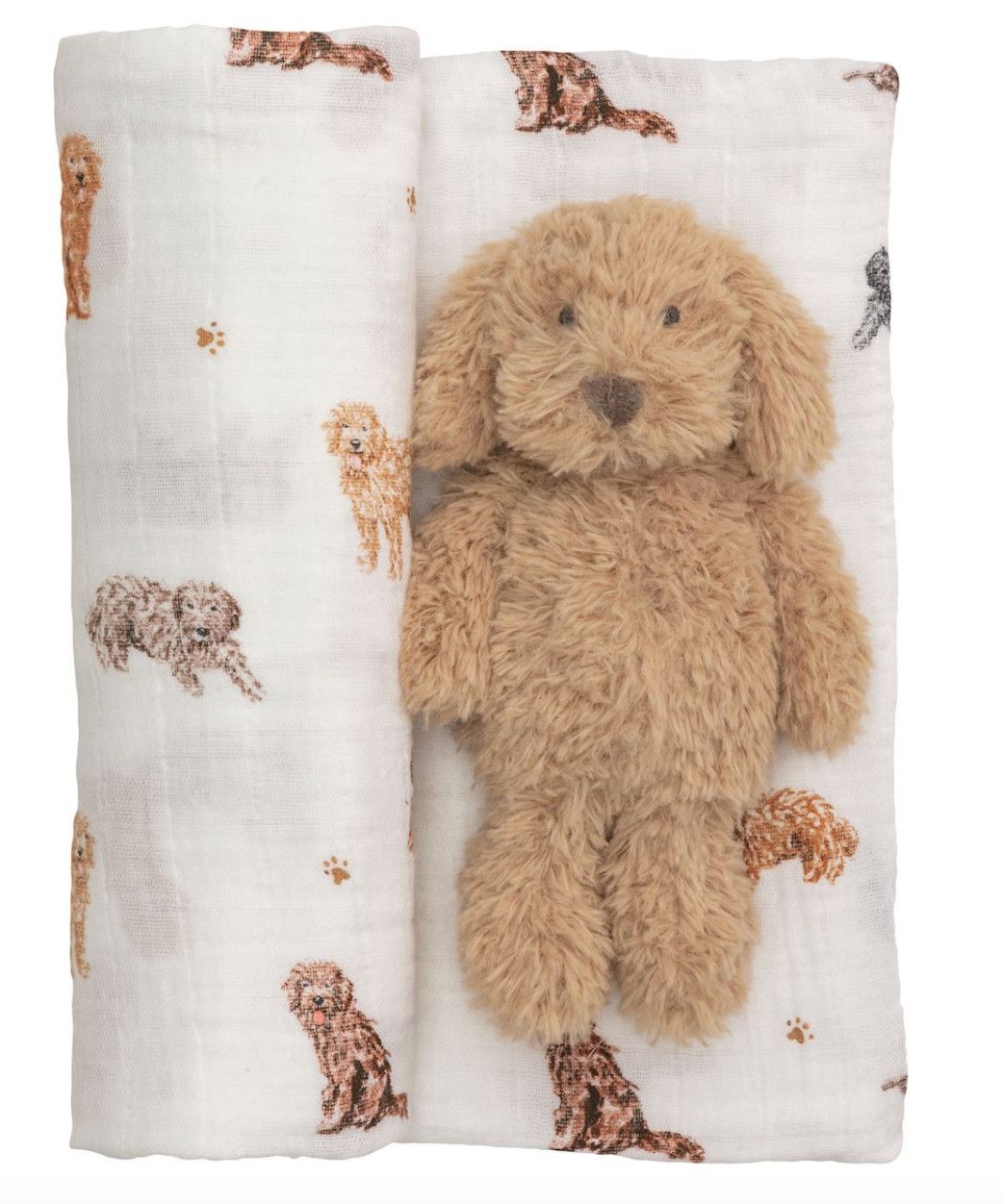 Doodle Swaddle with Bunny Rattle