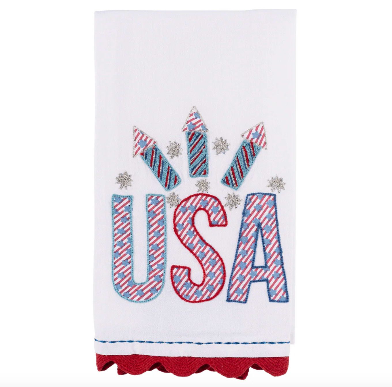 USA Fireworks Tea Towel