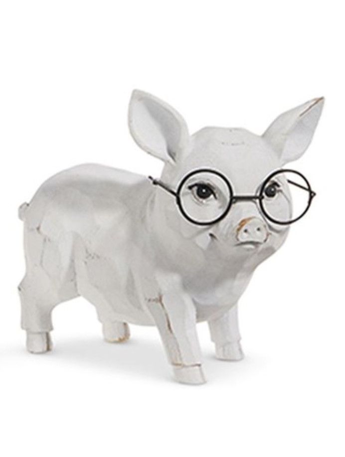 Pig with Glasses Standing