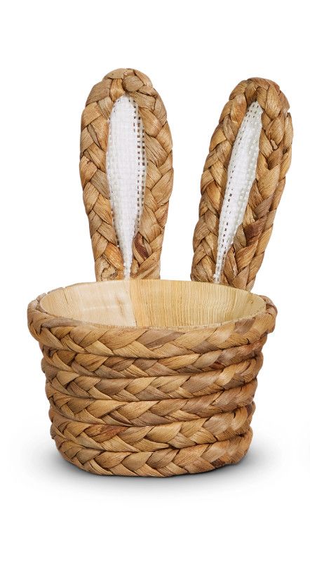 Natural Basketweave Bunny Ear Basket Small