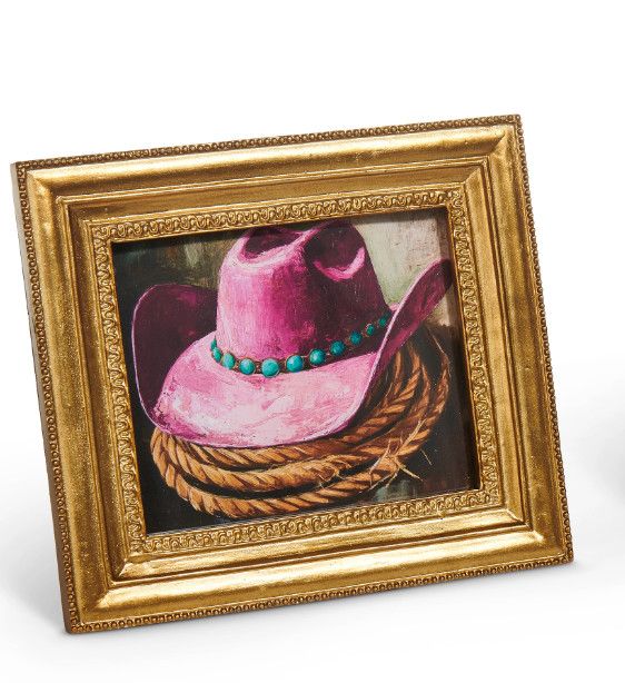 Sassy in Saddle Framed Art | Hat/Rope