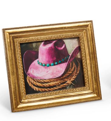 Sassy in Saddle Framed Art | Hat/Rope