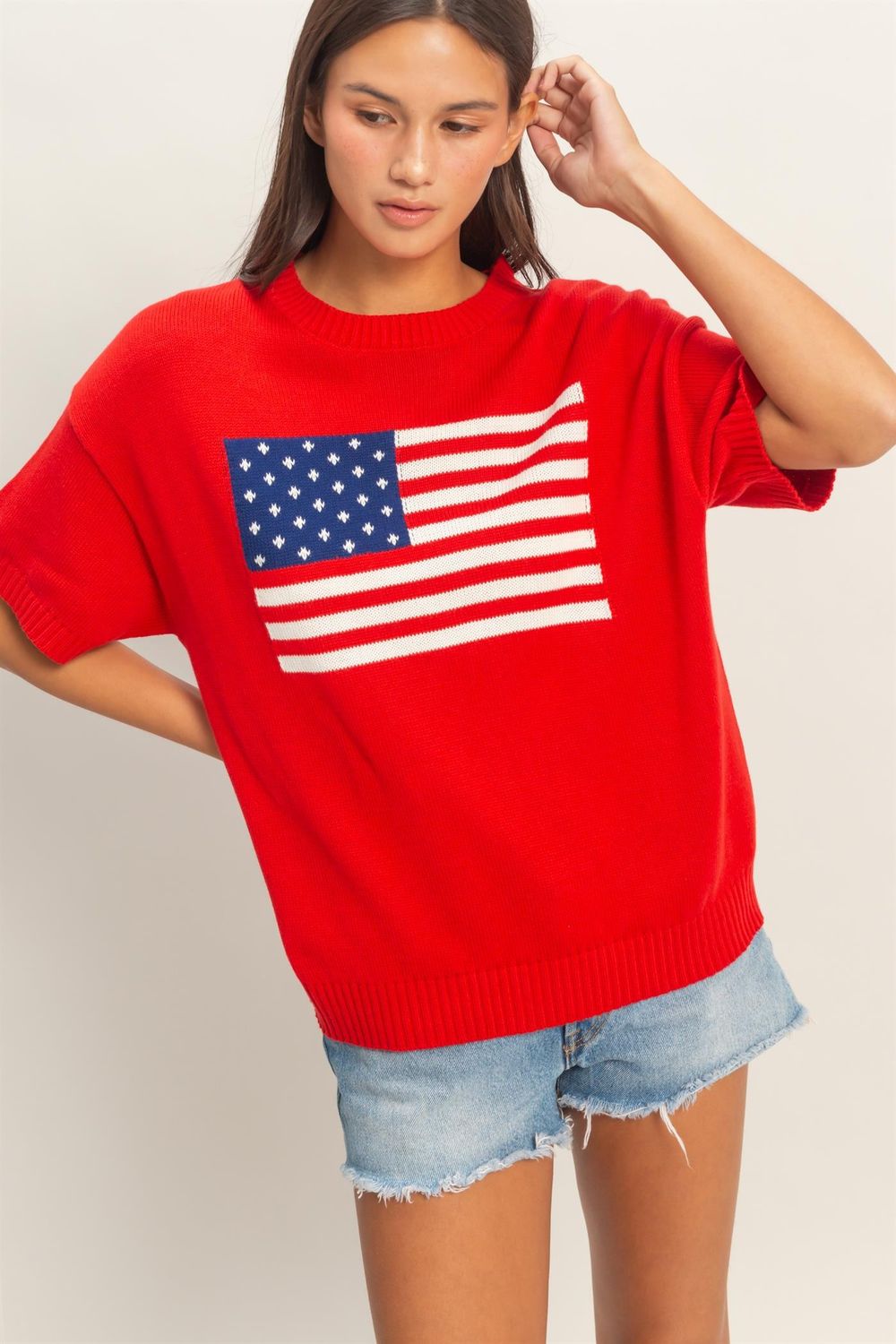 **PREORDER The Salute Sweater | Red, Size: S