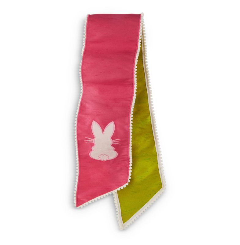 Bunny Pom Pom Wired Wreath Sash