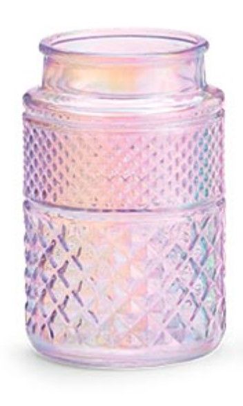 Iridescent Pressed Pattern Spring Vase | Purple