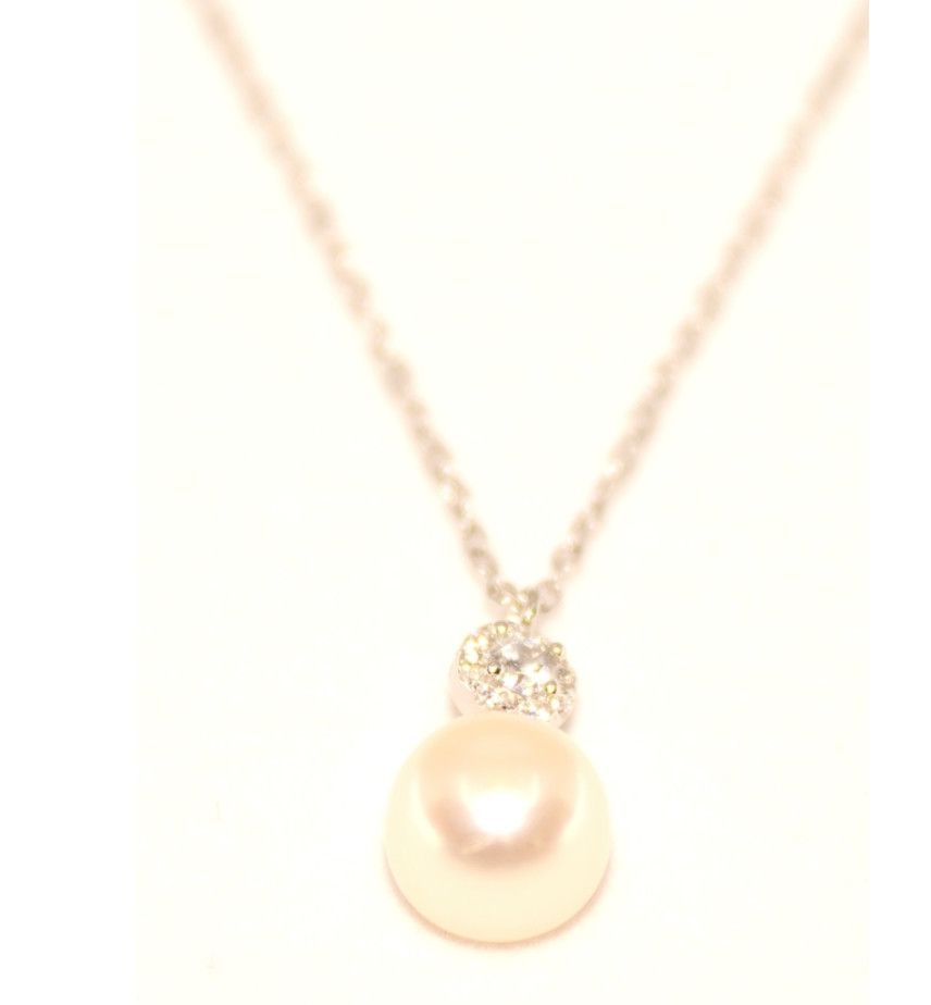 The Baxley Silver Pearl Necklace