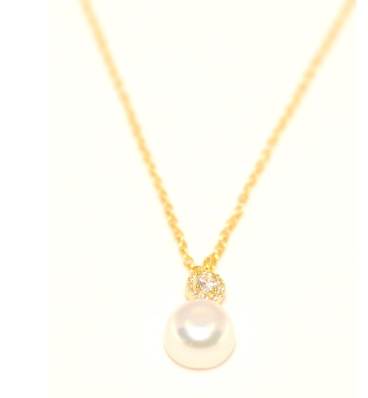 The Baxley Gold Pearl Necklace