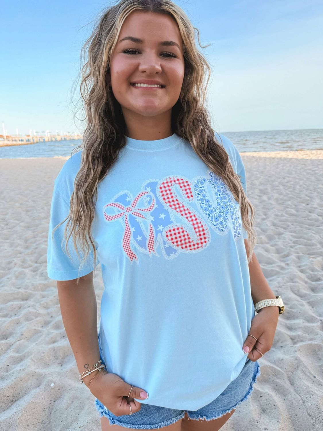 The USA Lace Tee, Size: S