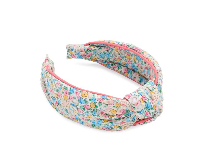 Quilted Floral Knotted Headband