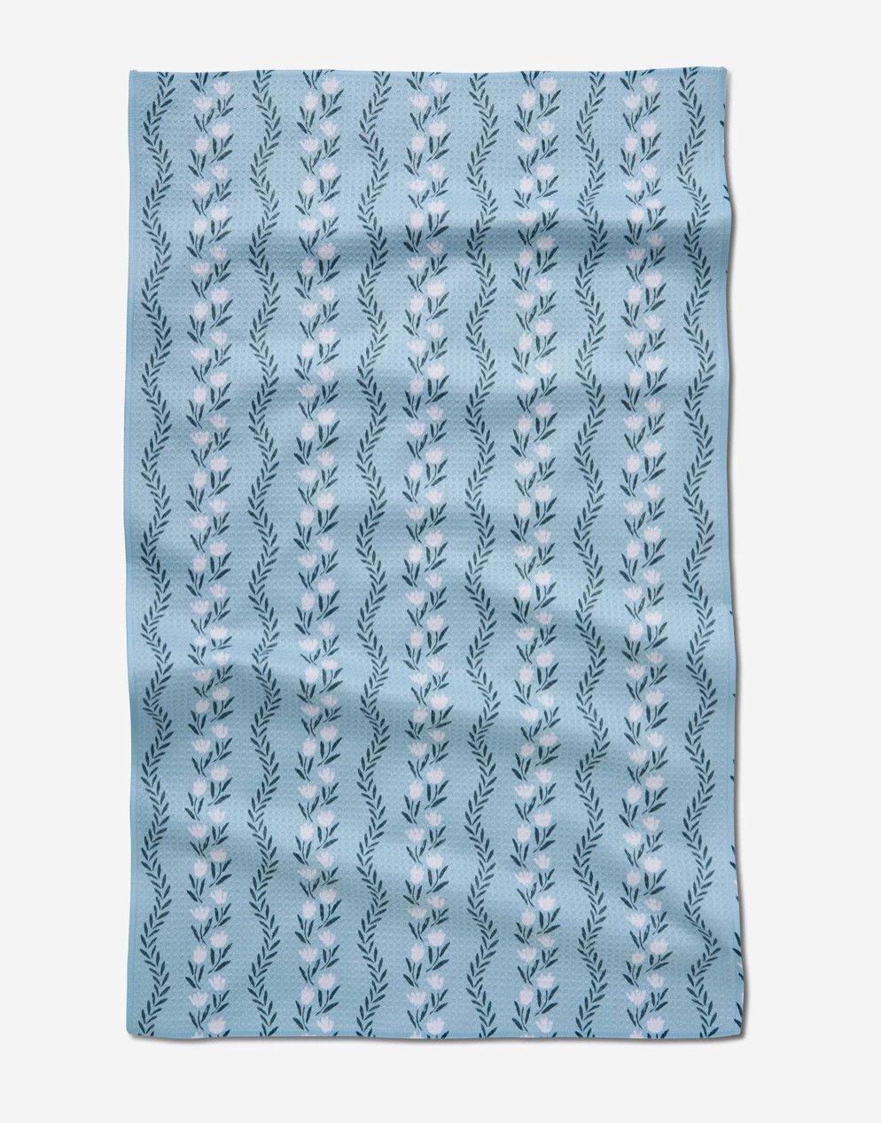 Vintage Floral Stripe Tea Towel