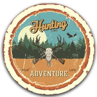 Hunting Time Wild Adventure Neoprene Car Coaster