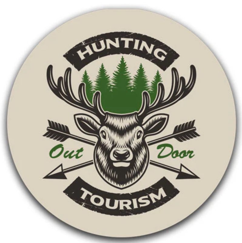 Hunting Tourism Neoprene Car Coaster