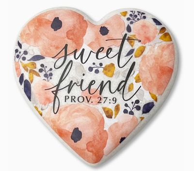 Floral Heart Stone | Sweet Friend