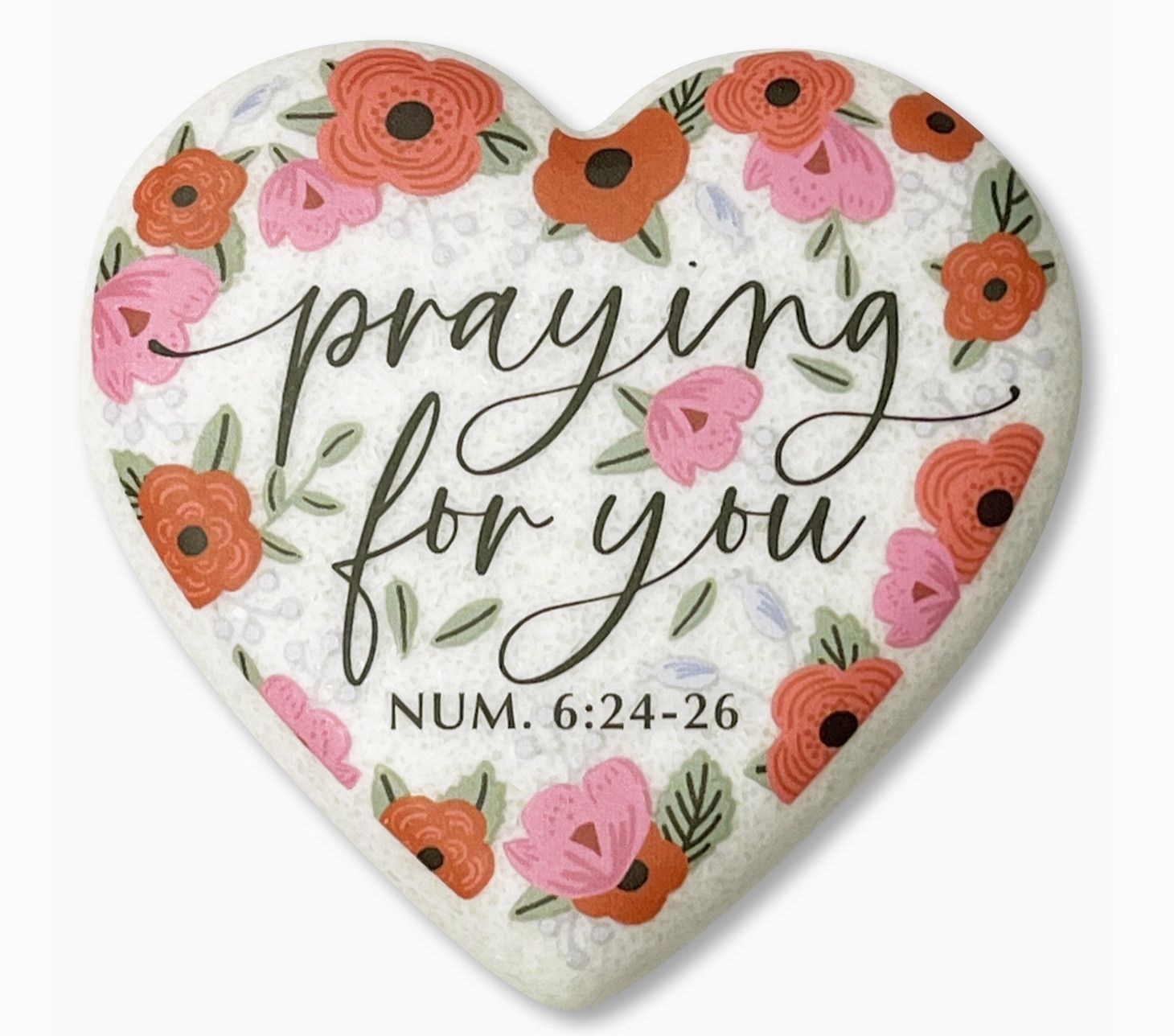 Floral Heart Stone | Praying For You