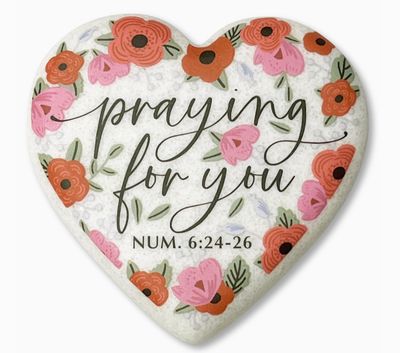 Floral Heart Stone | Praying For You
