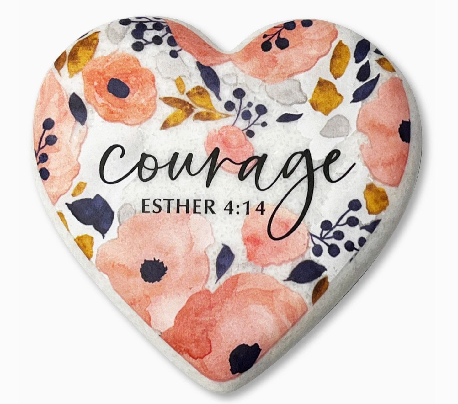 Floral Heart Stone | Courage