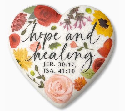 Floral Heart Stone | Hope and Healing