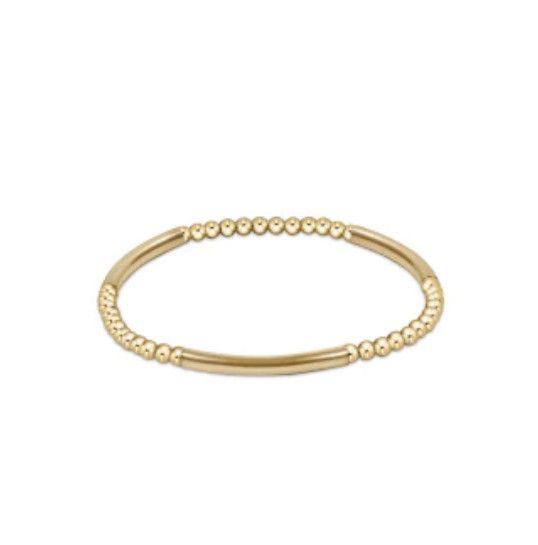 Bliss Bar Pattern Gold 3mm Bracelet