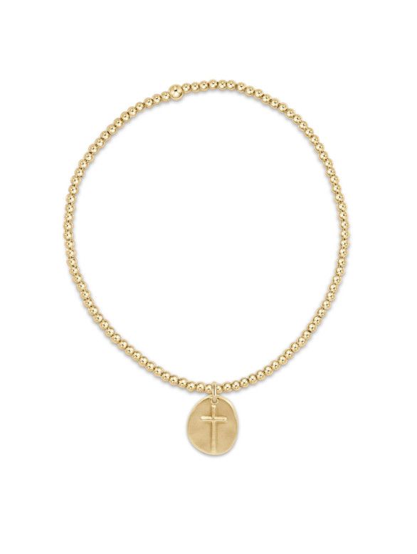 Classic Gold 2mm Bracelet Inspire Small Gold Disc