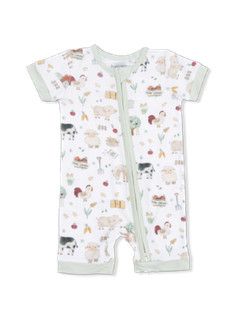 Cute Farm Animals Shortie Romper