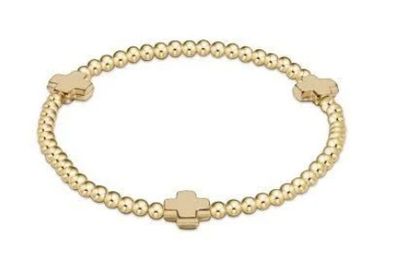 Signature Cross 3mm Gold Bracelet Gold