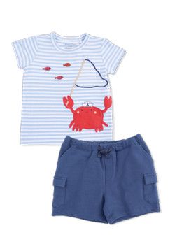 Sailor Sea Applique Tee Cargo Short